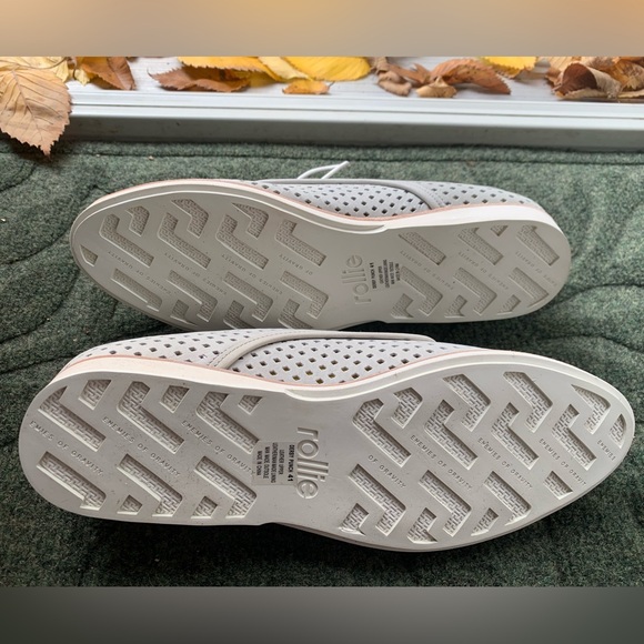 Rollie women’s grey Derby Punch suede sneakers NWOT size 41 - Picture 4 of 5